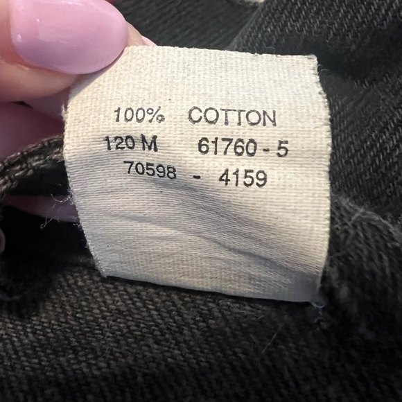 LEVI’S Black Vintage Original USA 90’s Coat Jean Denim Jacket 70598-4159 Large - Picture 8 of 15